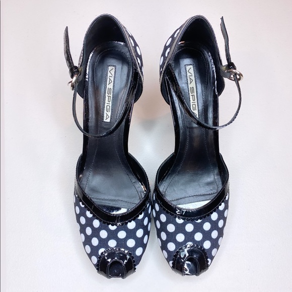 VIA SPIGA Retro Polkadot Heels 8 - Picture 12 of 15